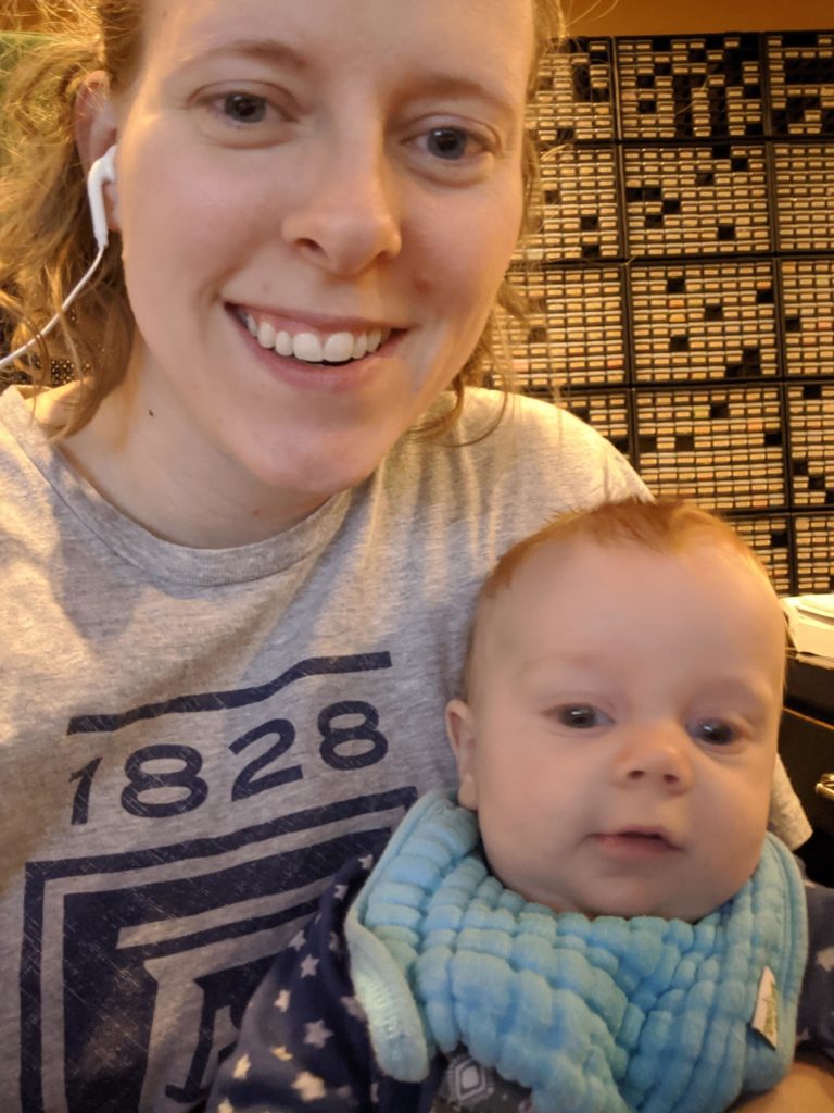 amy holding james